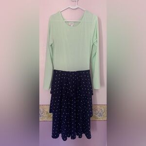 Lularoe Georgia tiered dress size Large GUC